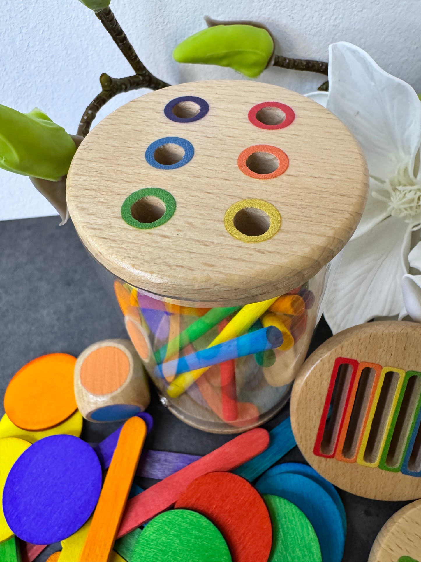 Gioco Montessori “Vasetto delle Forme e dei Colori”