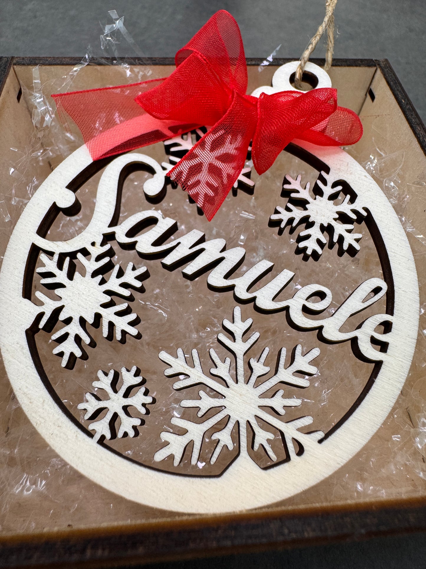 Pallina di Natale in Legno con nome