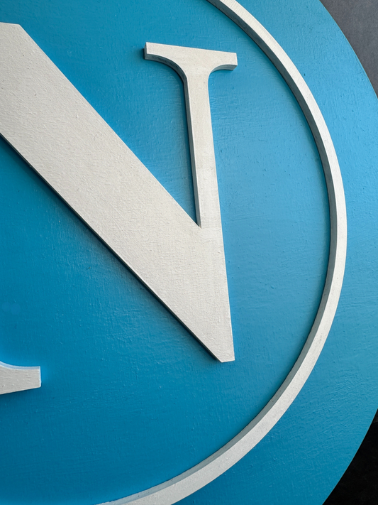 Stemma SSC Napoli in Legno