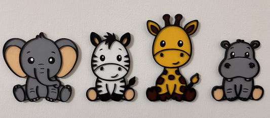 Animalettti Safari 3D in Legno da appendere