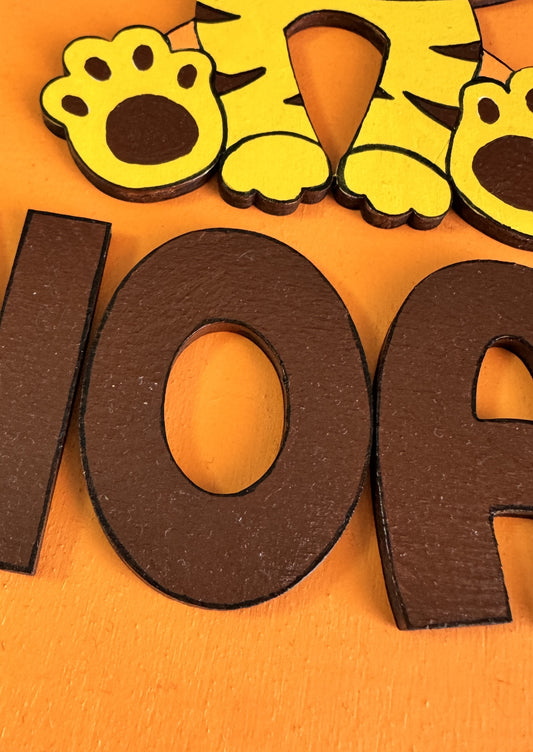 Fuoriporta in legno 3D personalizzato con Tigrotto