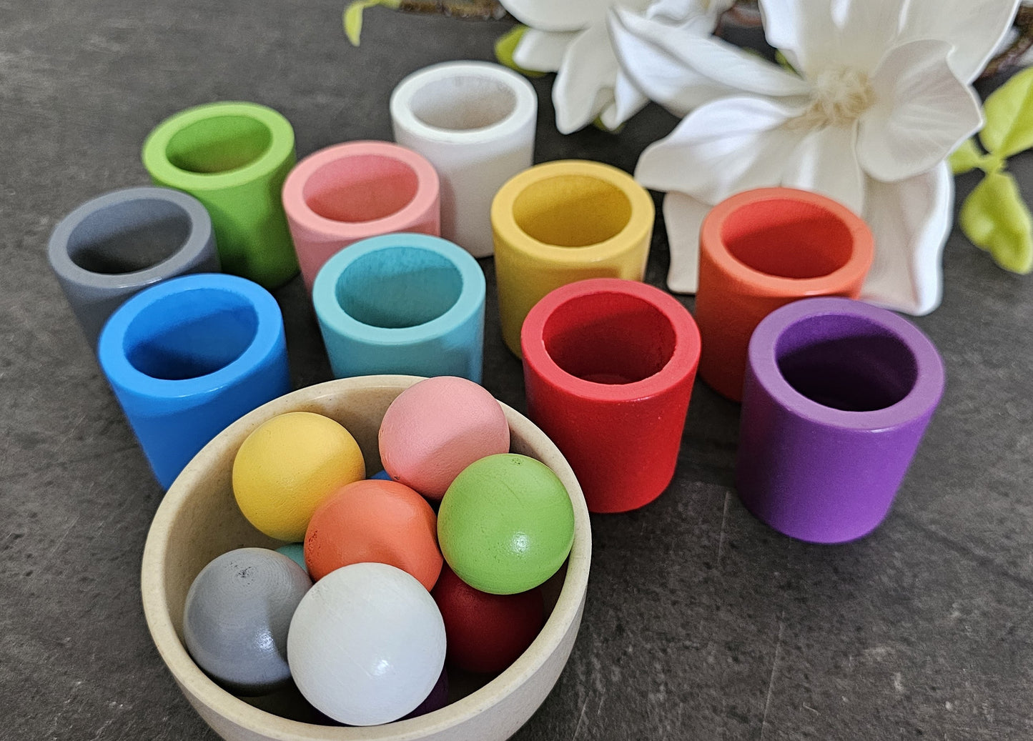 Gioco Montessori "Vasetti dei Colori"