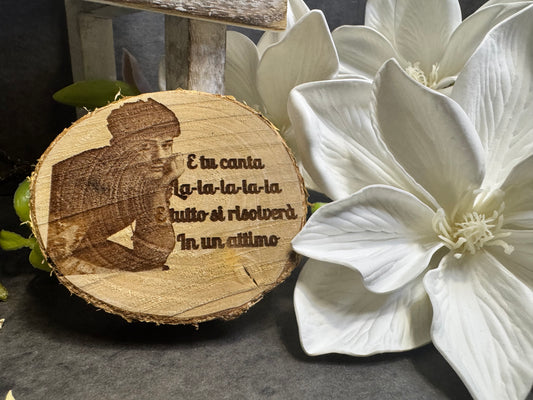 Tronchetto in legno personalizzato con incisione Frase