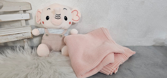 Set Regalo Neonato "Copertina e Elefantino"