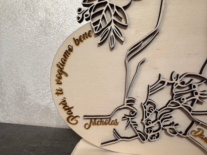 Cuore con Manine Festa del Papà