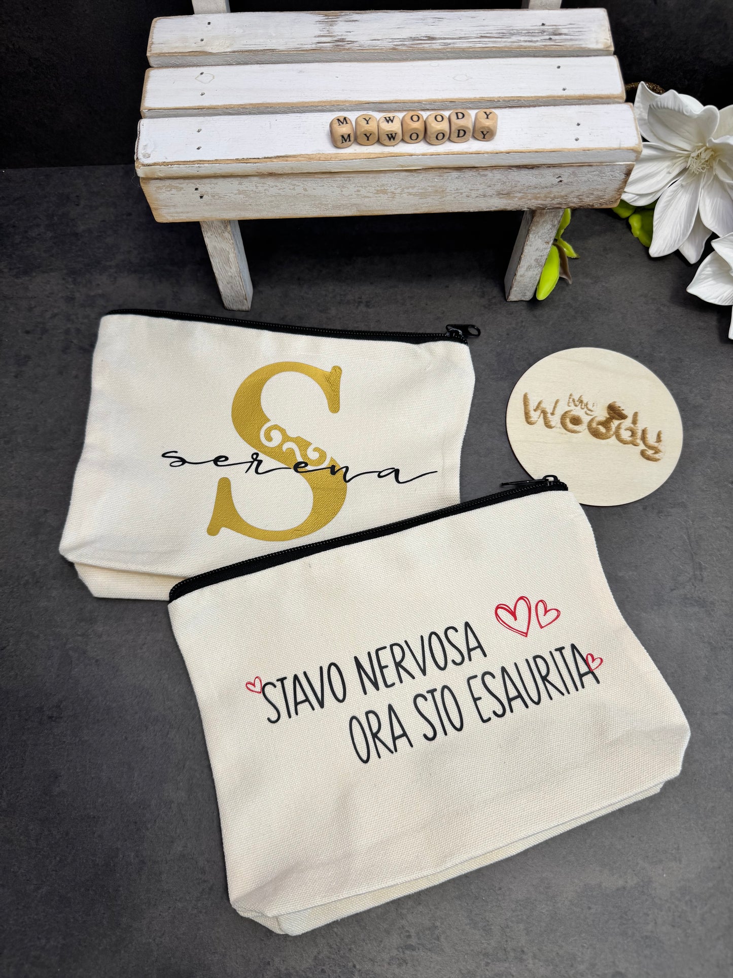 Trousse/Pochette Personalizzata con Nome o Frase