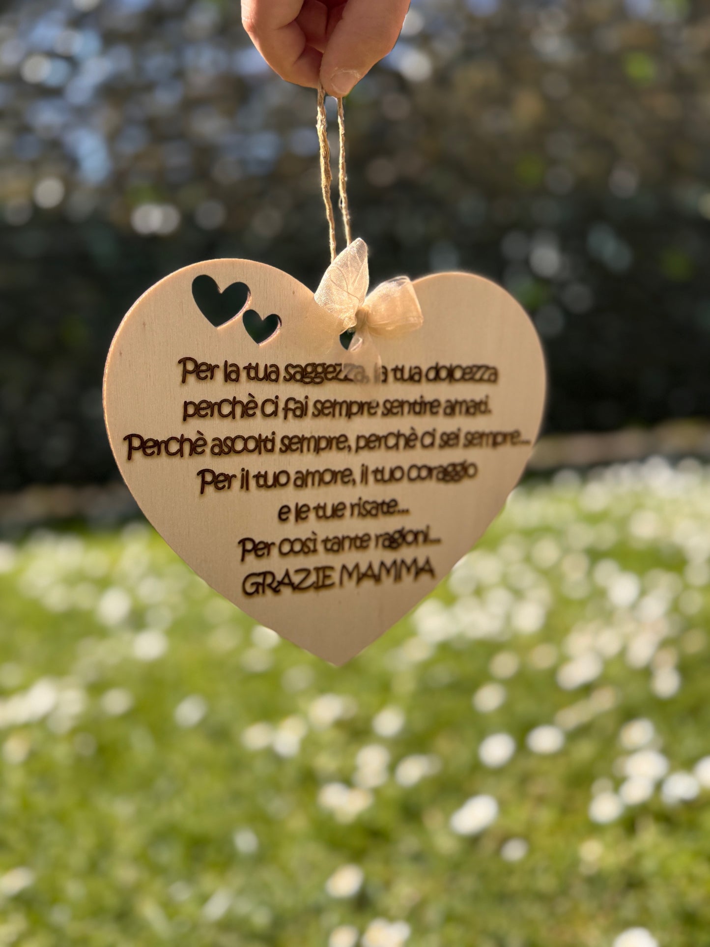 Cuore in Legno Festa della Mamma ❤️