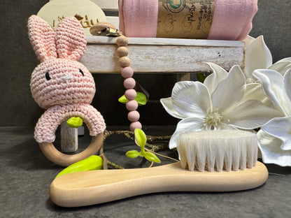 Set Regalo Neonato "Primi Sogni Rose Bunny"