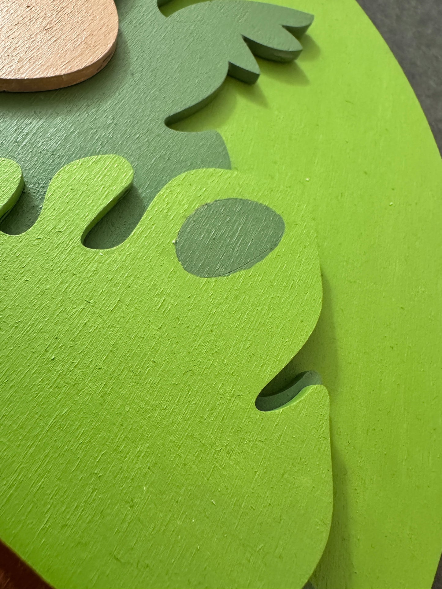 Cerchio in legno 3D con dolce giraffa