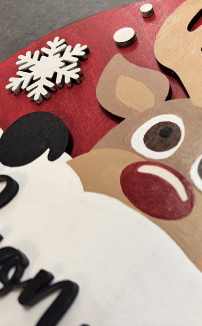 Renna Natalizia WallDecor in legno