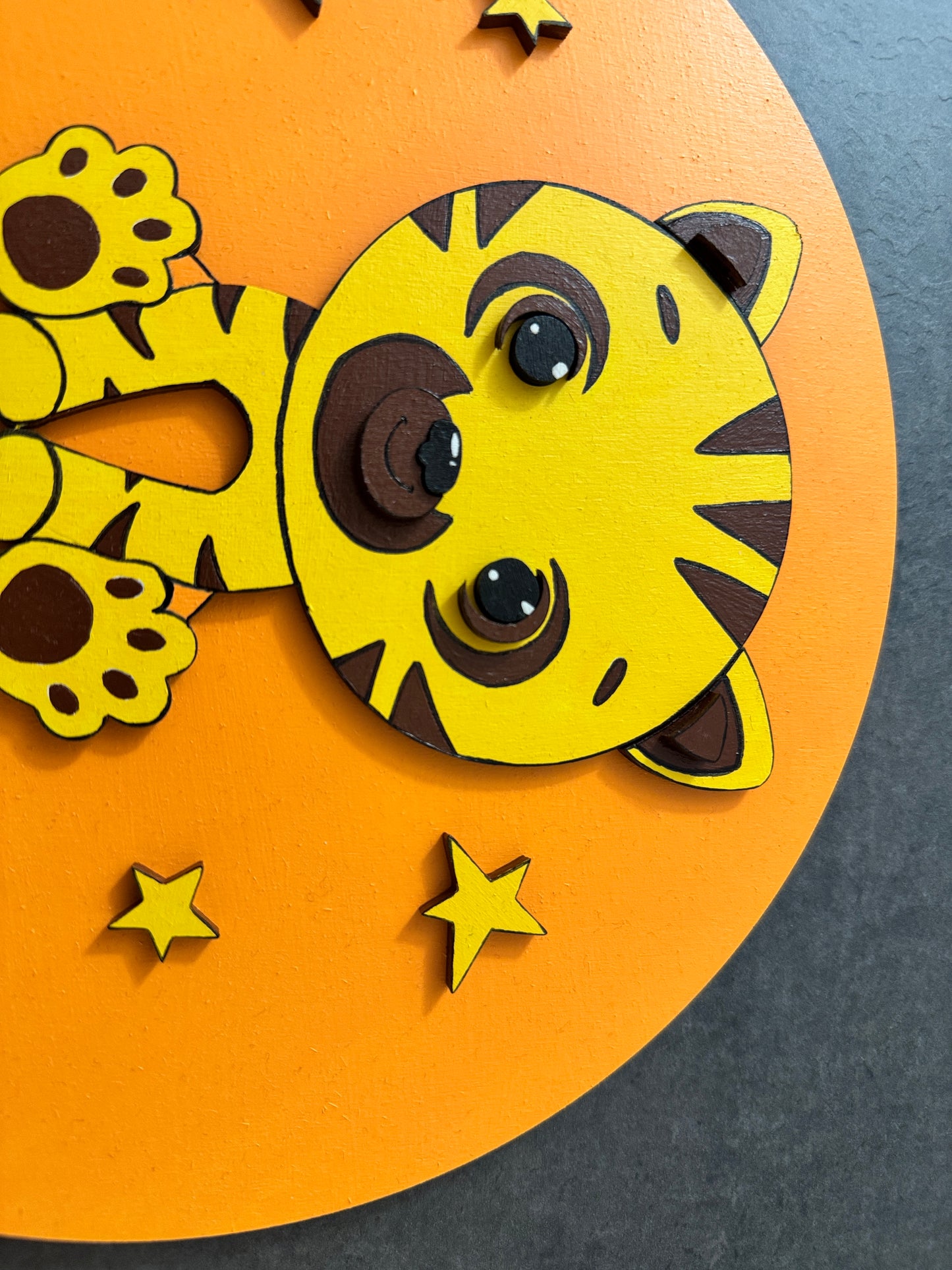 Fuoriporta in legno 3D personalizzato con Tigrotto