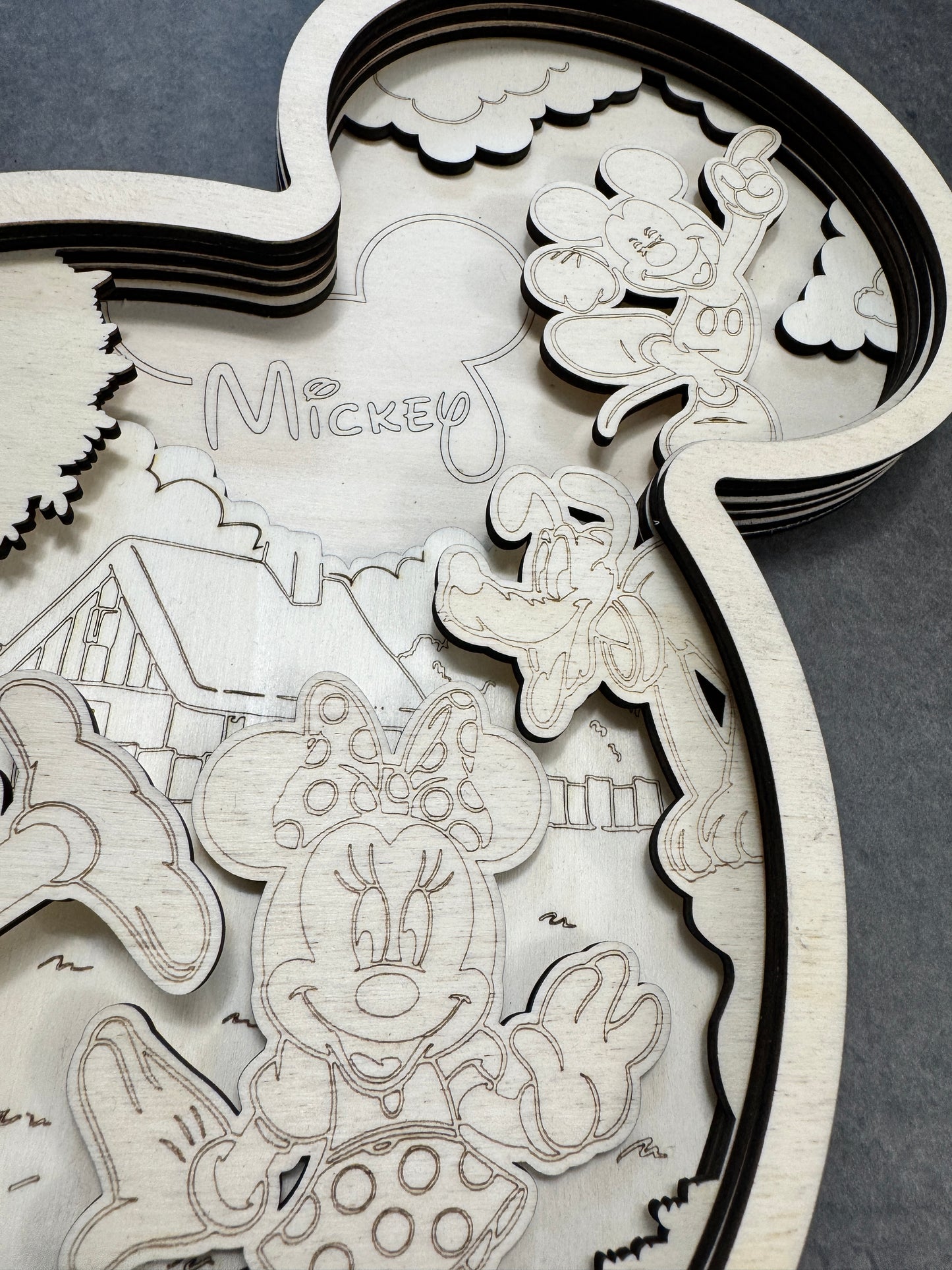 Decorazione in legno Topolino 3D