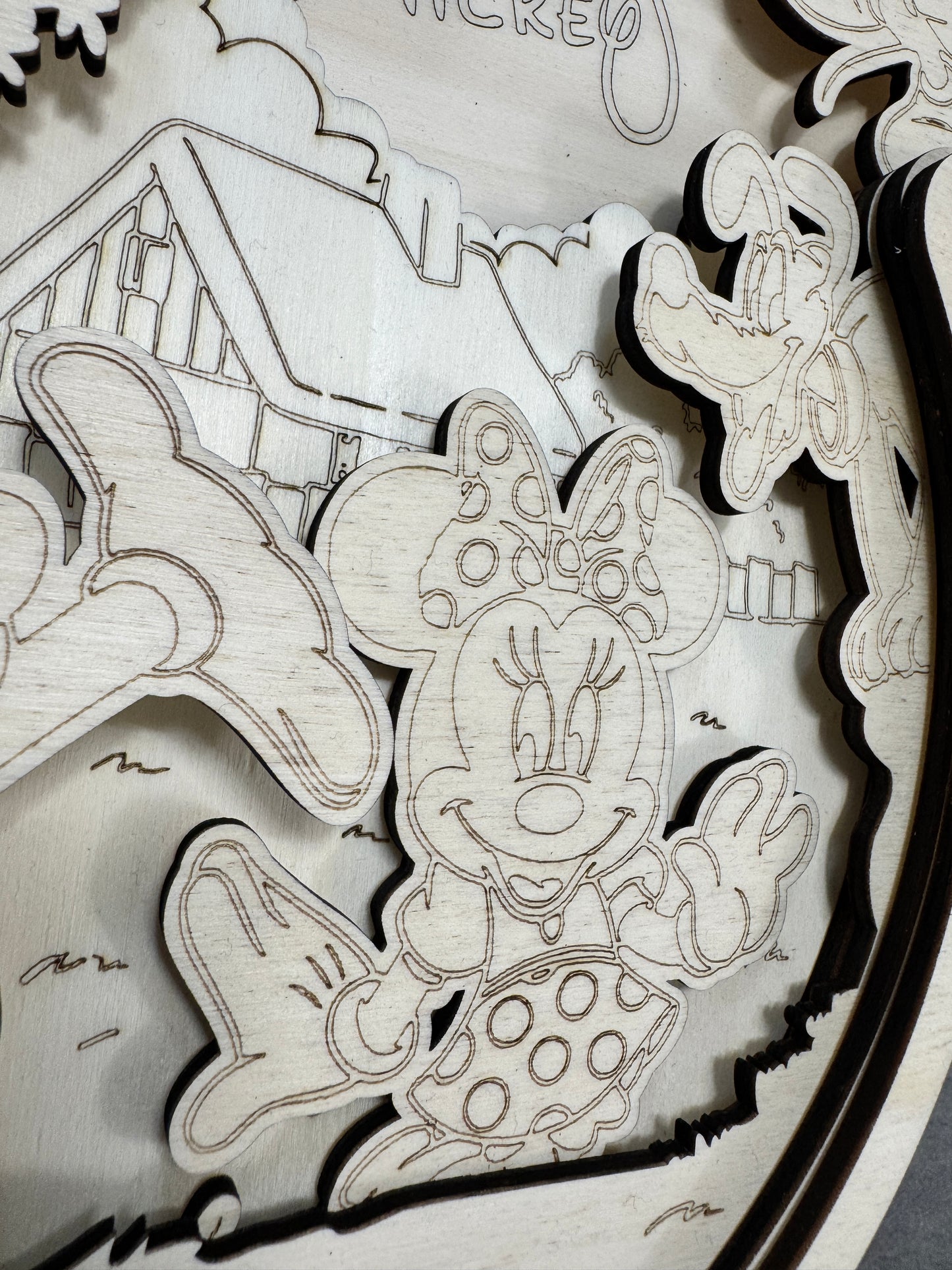 Decorazione in legno Topolino 3D