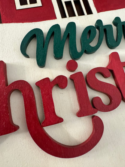 Ghirlanda Natalizia in Legno con Effetto 3D