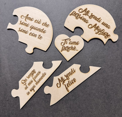 Cuore Puzzle "Ti amo perchè..."