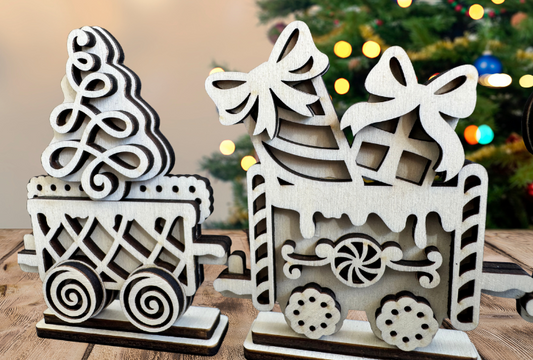 Trenino Natalizio in Legno Babbo Natale