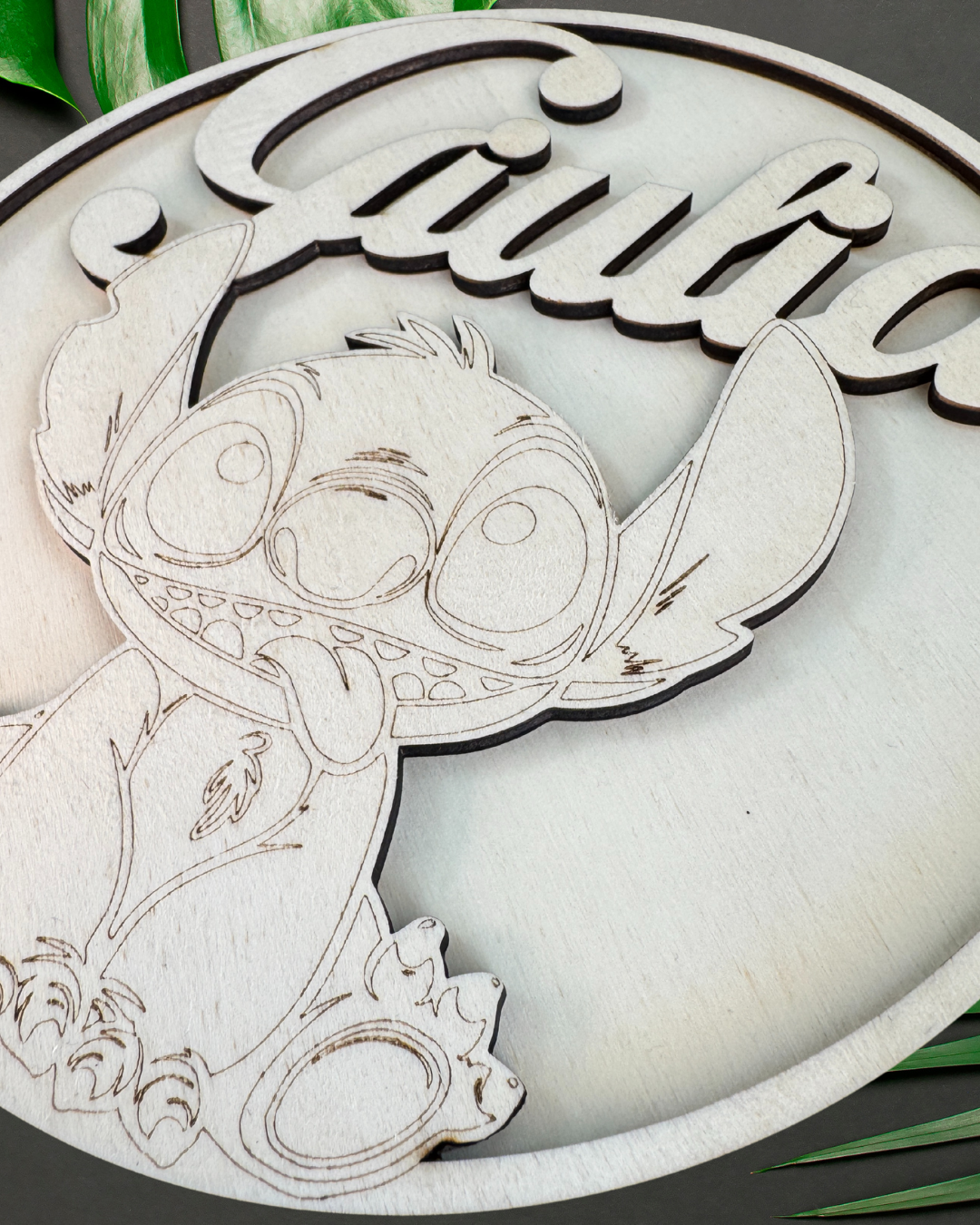 Cerchio in legno personalizzato Stitch