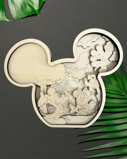 Decorazione in legno Topolino 3D