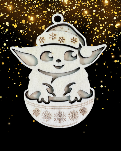 Palline di Natale in legno 3D Star Wars