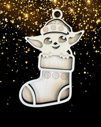 Palline di Natale in legno 3D Star Wars