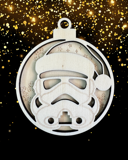 Palline di Natale in legno 3D Star Wars