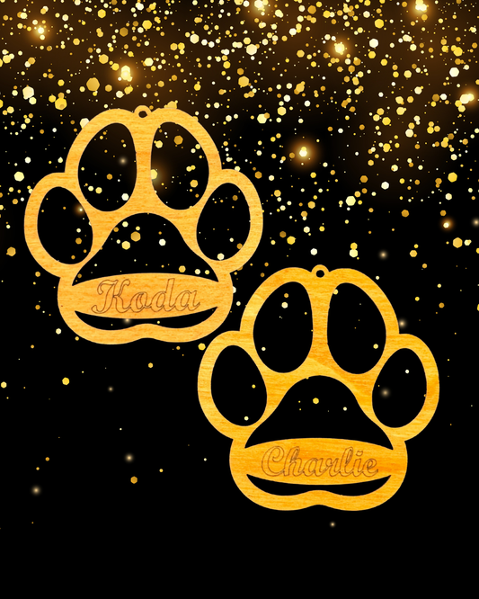 Pallina in legno personalizzata a forma di zampa