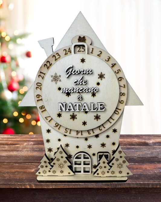 Conto alla Rovescia di Natale in Legno