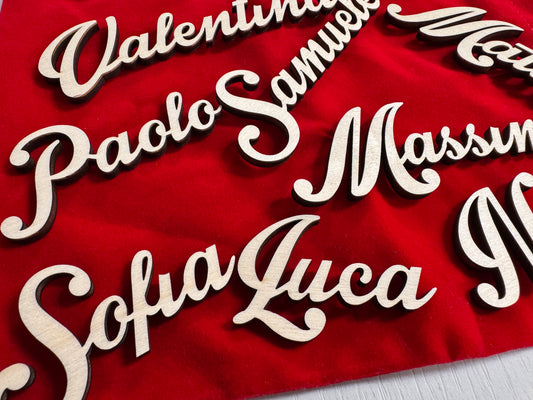 Segnaposto in Legno Personalizzato con Nome