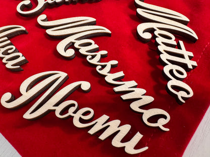 Segnaposto in Legno Personalizzato con Nome