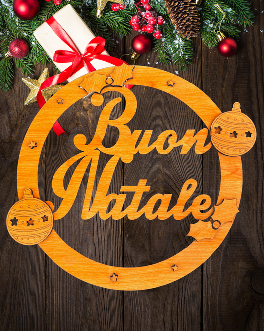 Buon Natale WallDecor in legno
