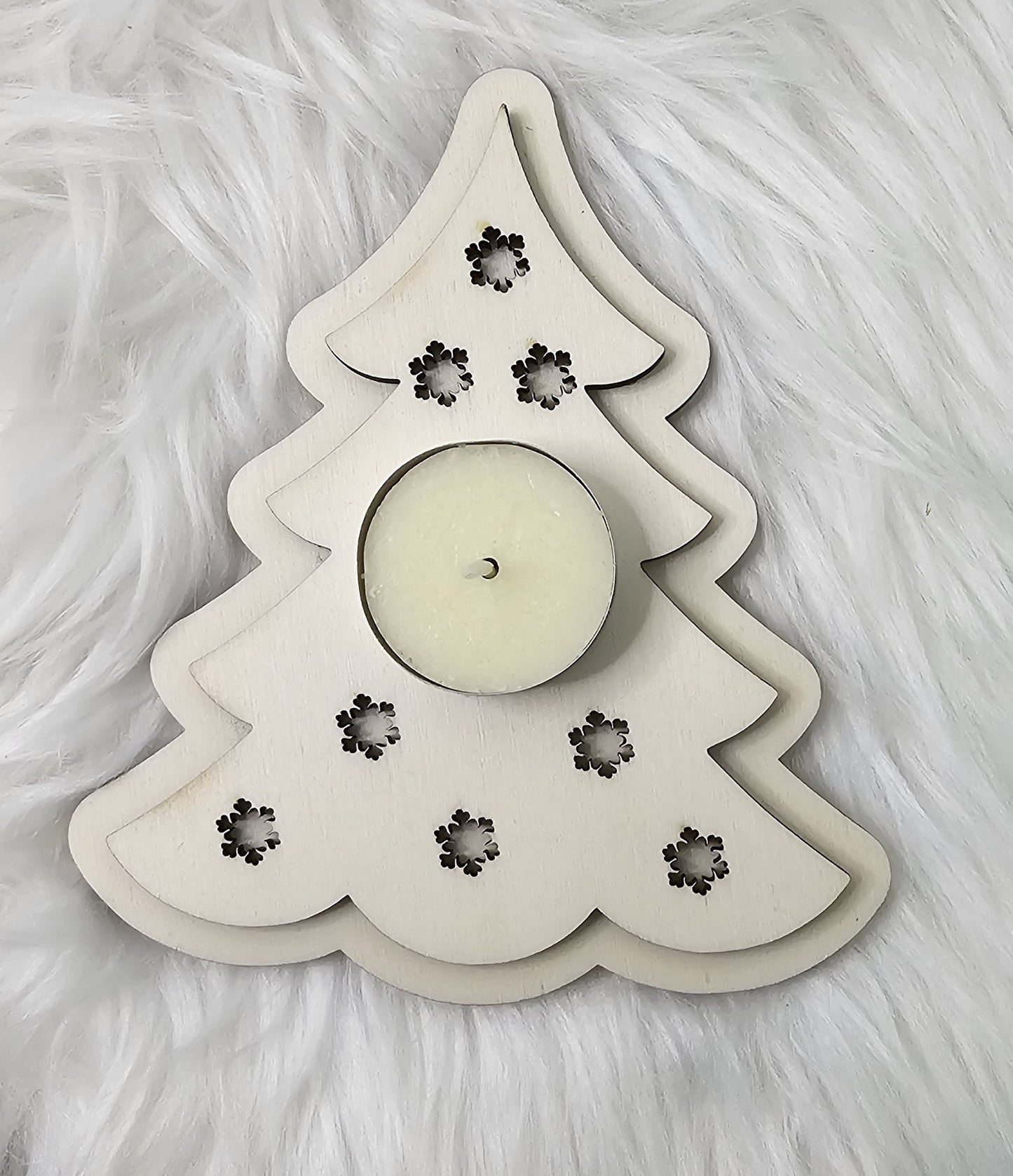 Portacandele Natalizi in Legno