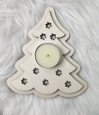 Portacandele Natalizi in Legno