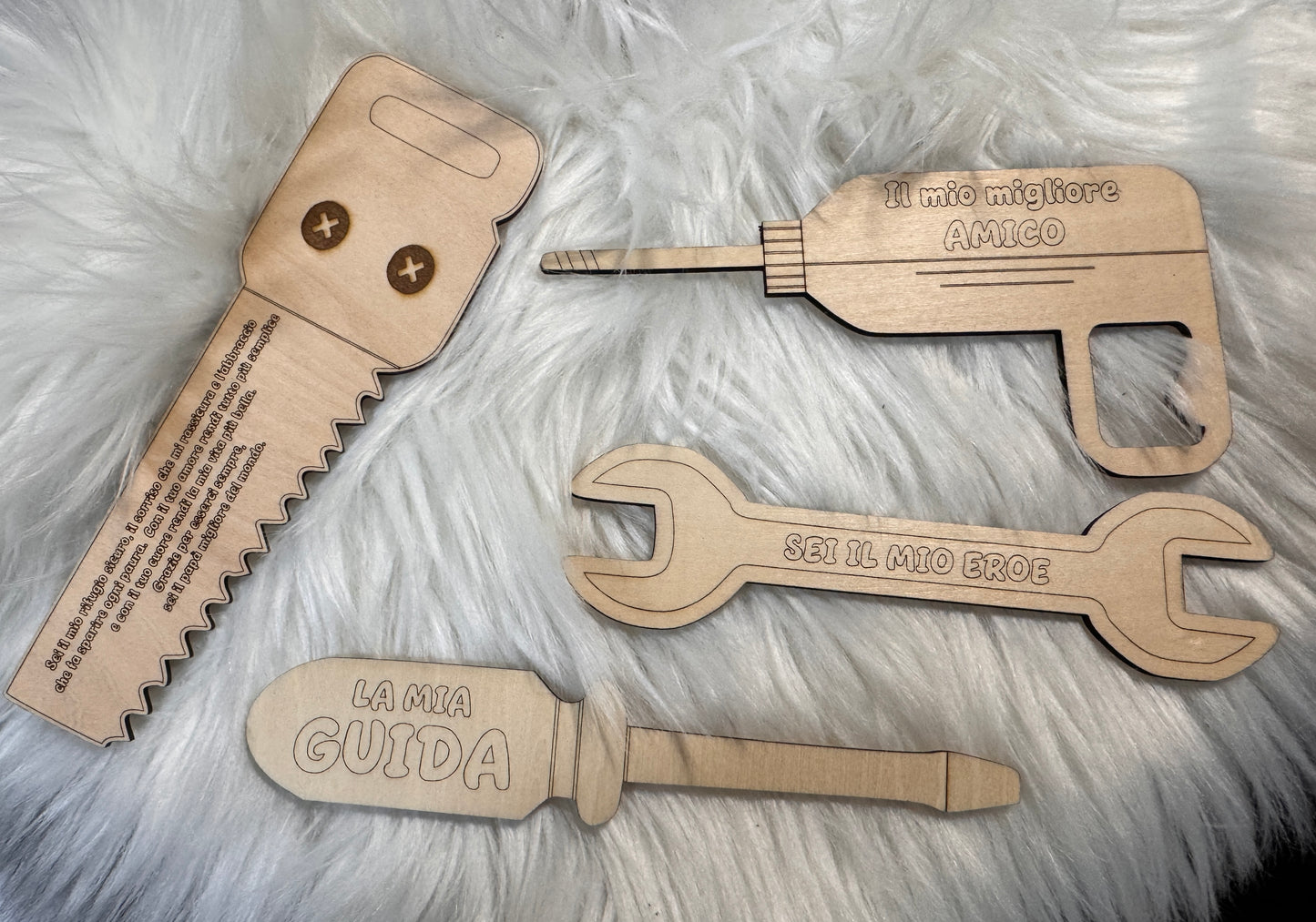 Cassetta degli Attrezzi in Legno Personalizzata per Papà