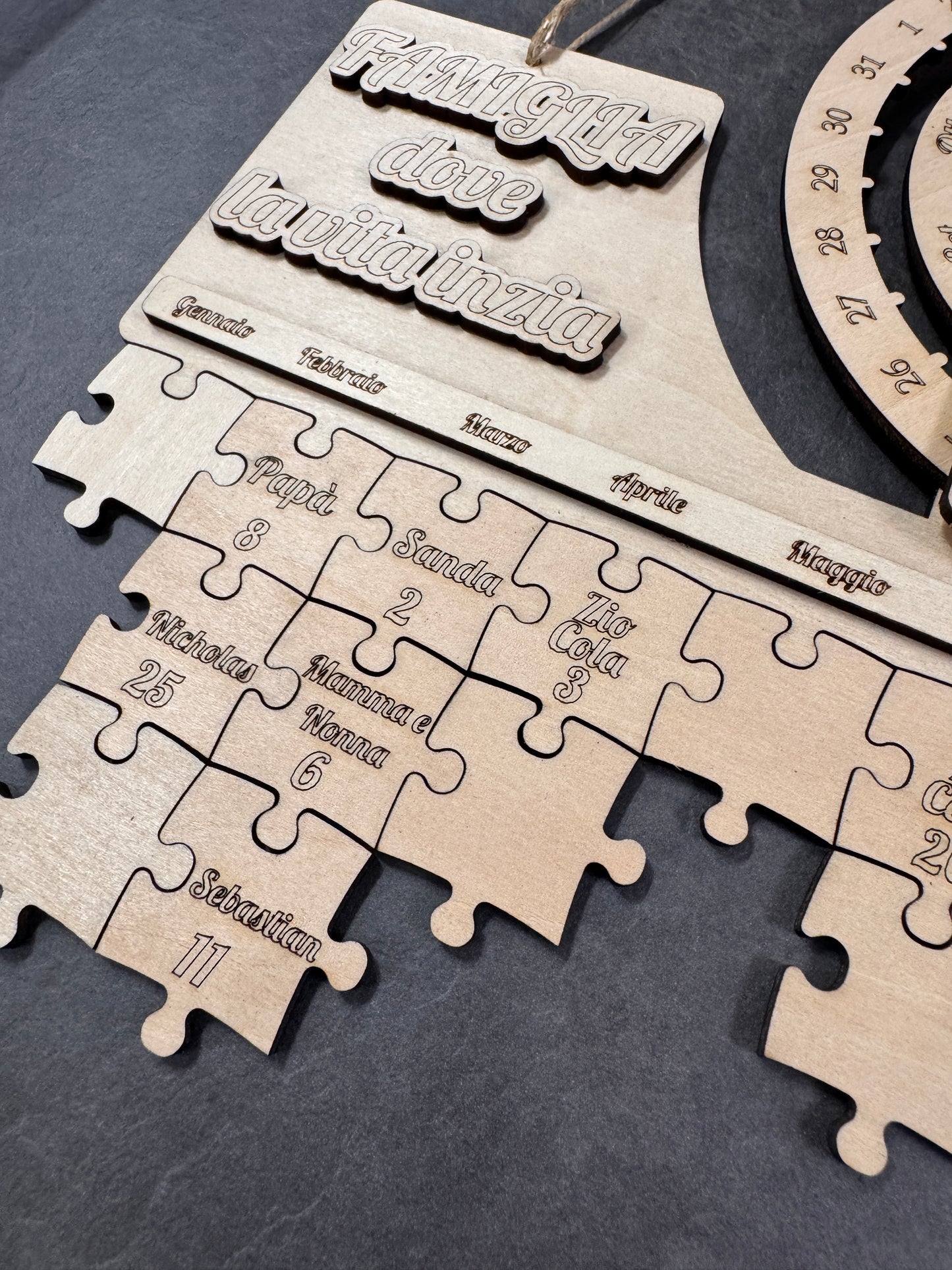 Calendario Personalizzato in legno