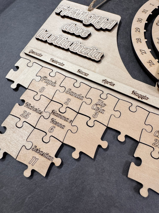Calendario Personalizzato in legno