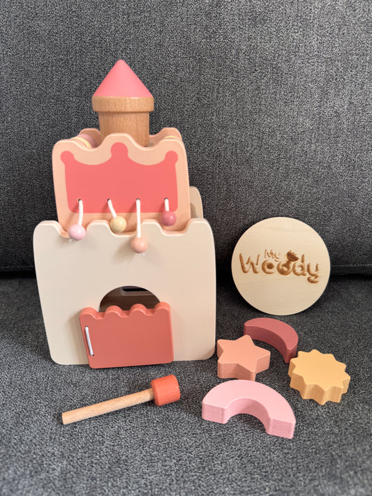Gioco Montessori "Busy Board Castello Rosa"