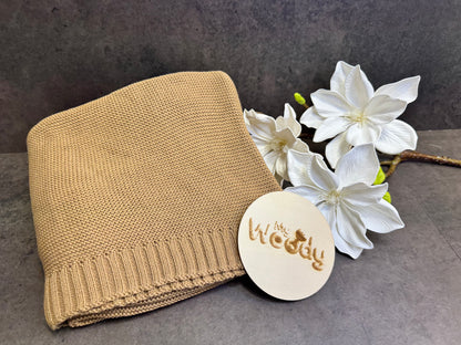 Coperta in Cotone con Personalizzazione Ricamata