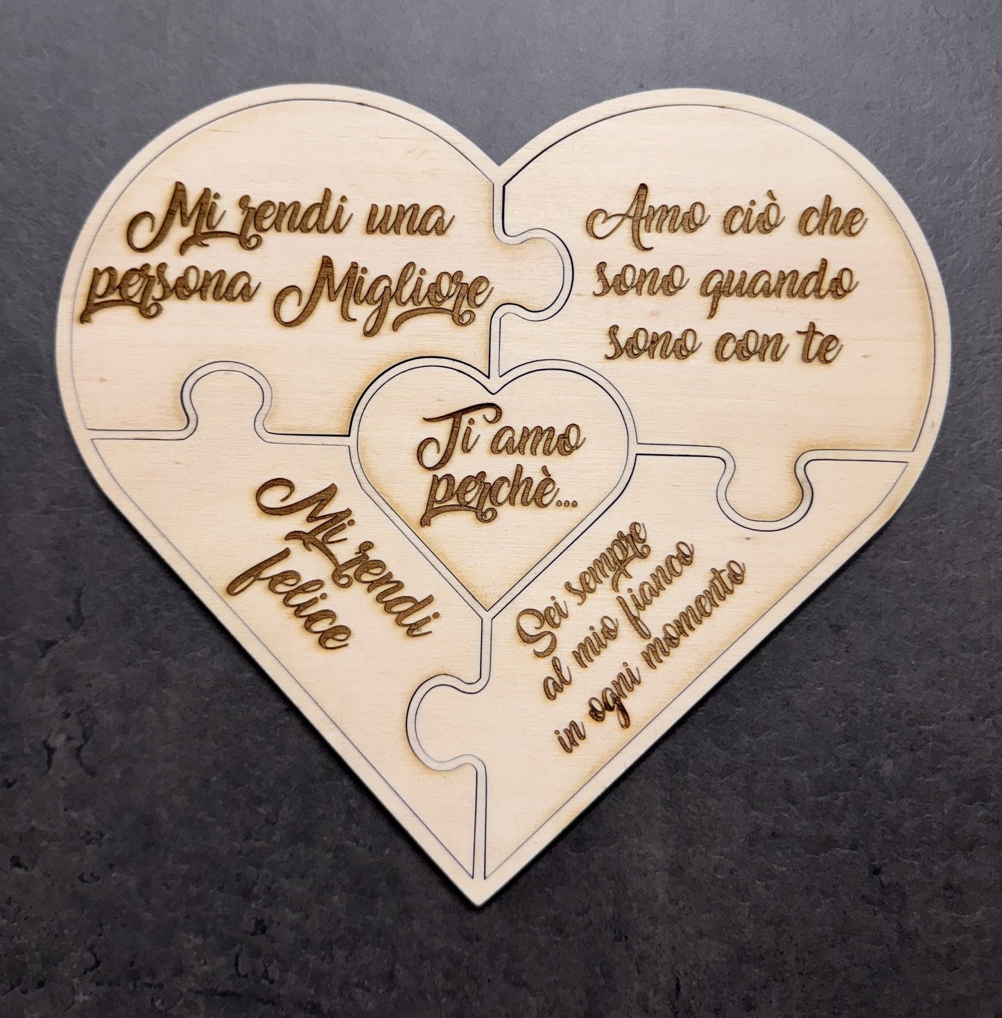 Cuore Puzzle "Ti amo perchè..."