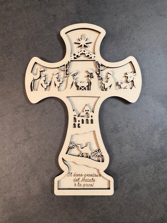 Decorazione natalizia “Il dono prezioso del Natale è la pace”