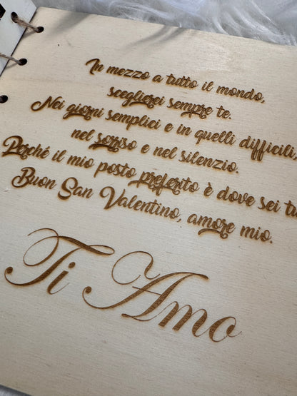 Biglietto d’Amore in Legno Personalizzato 💛