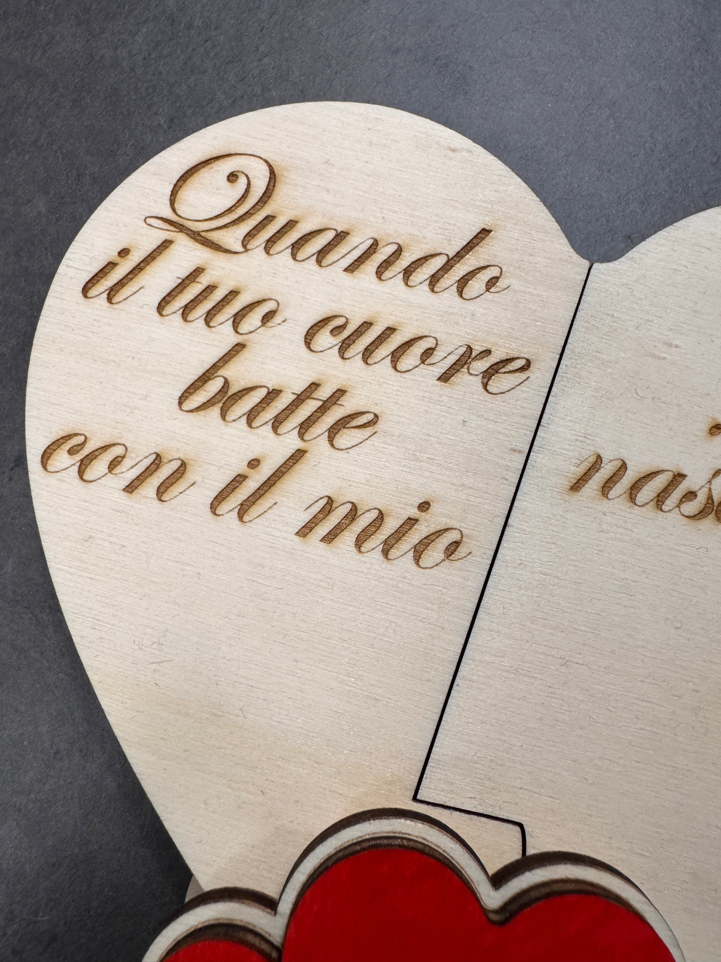 Cuore Personalizzato in legno con Dedica