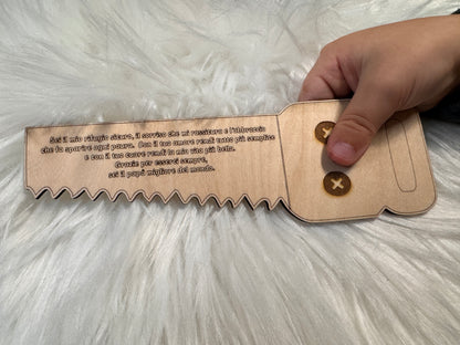 Cassetta degli Attrezzi in Legno Personalizzata per Papà