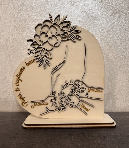 Cuore con Manine Festa del Papà