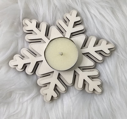 Portacandele Natalizi in Legno