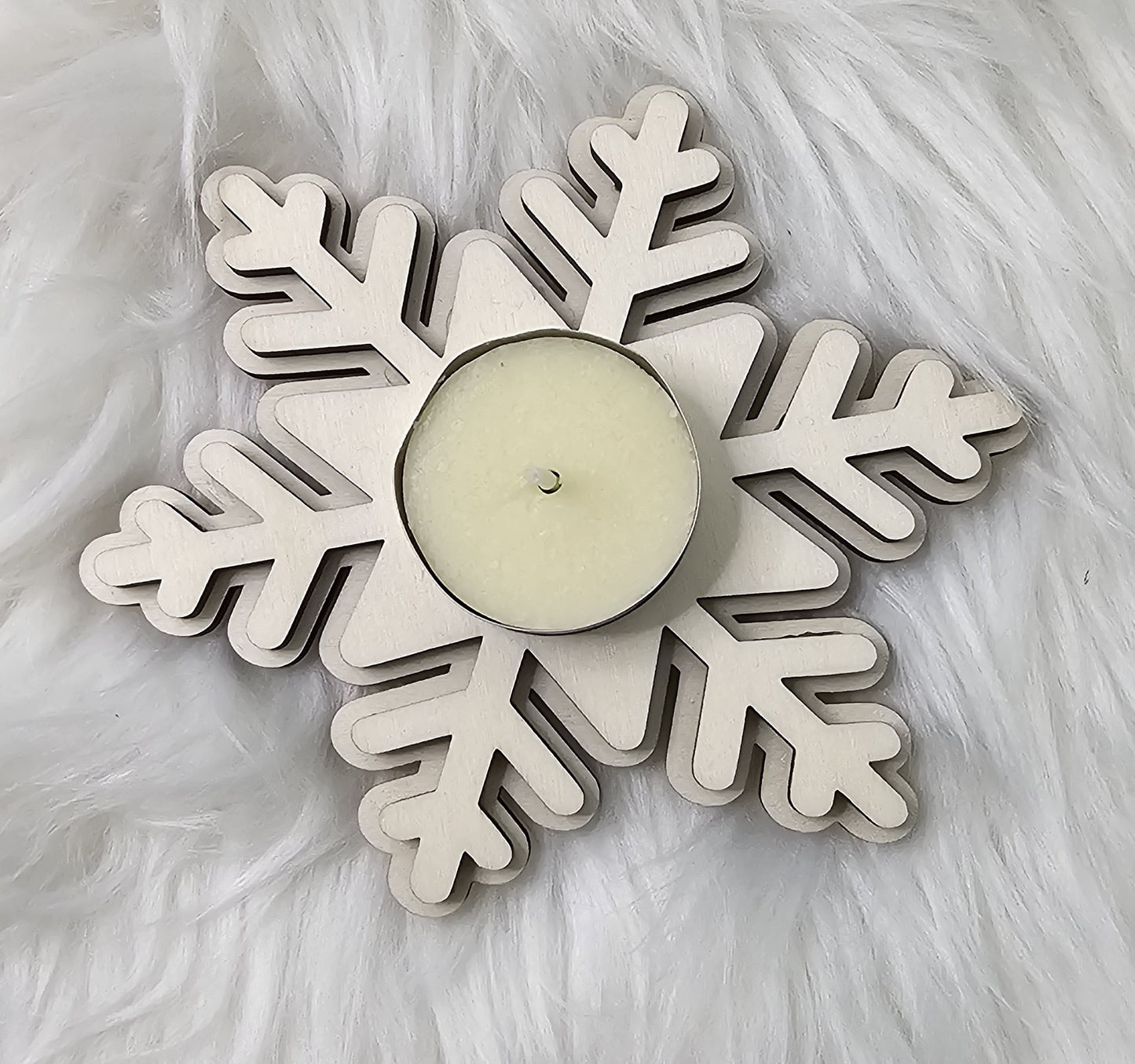 Portacandele Natalizi in Legno