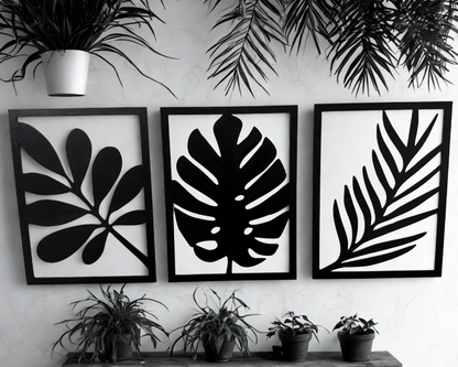 WallDecor Foglie in legno 3D