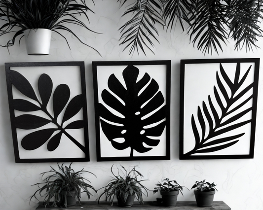 WallDecor Foglie in legno 3D