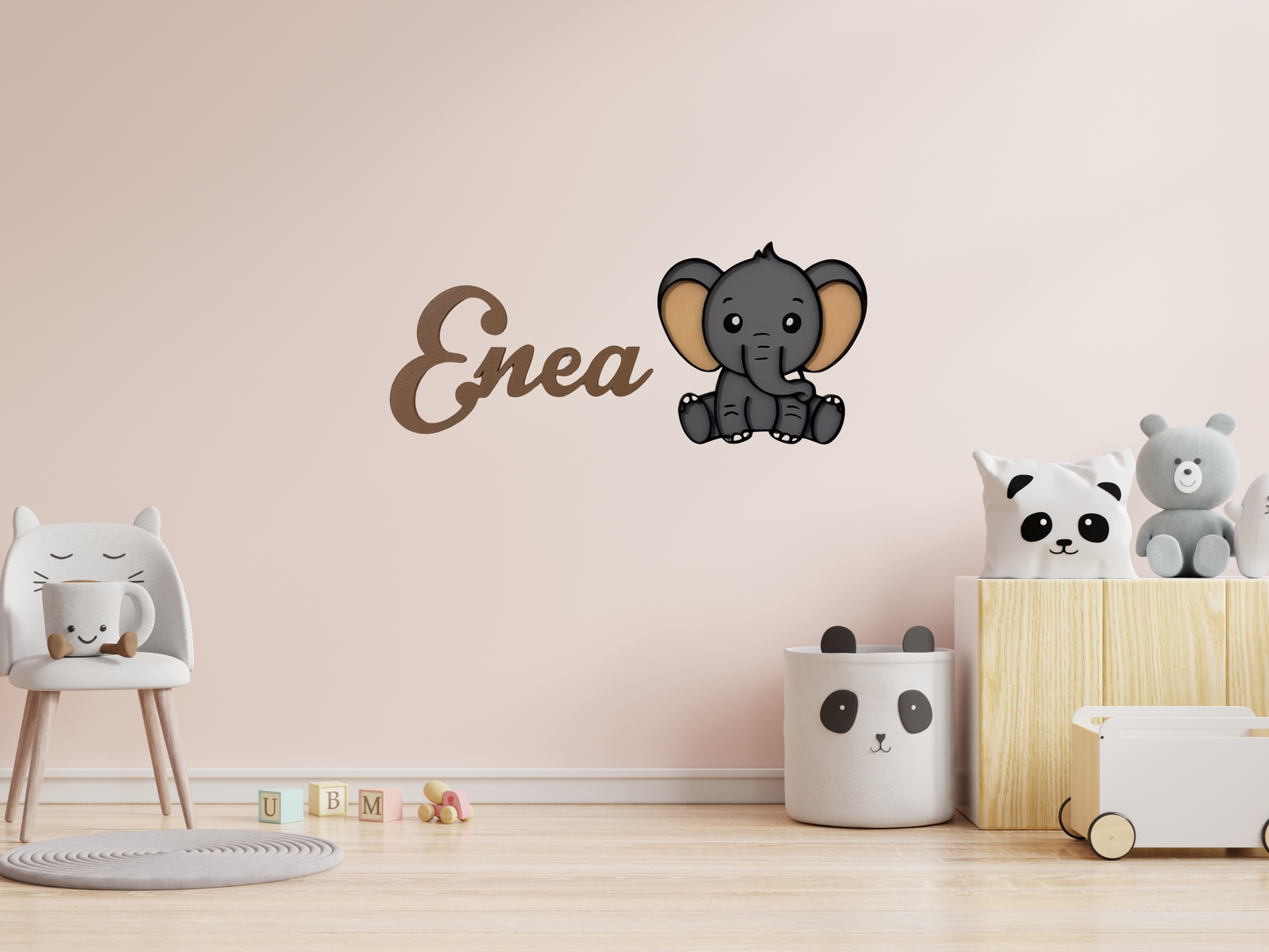 Animaletto 3D in Legno con Nome Personalizzato