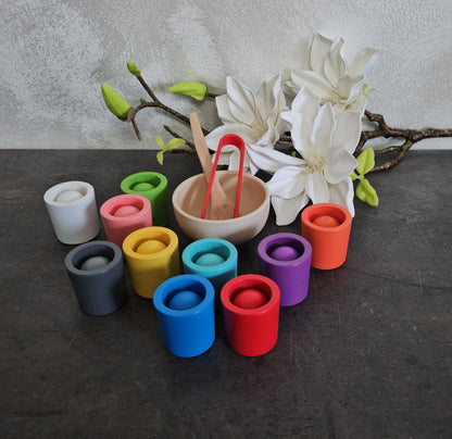 Gioco Montessori "Vasetti dei Colori"