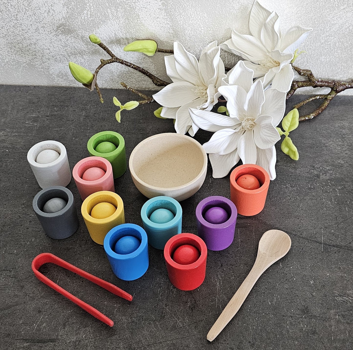 Gioco Montessori "Vasetti dei Colori"